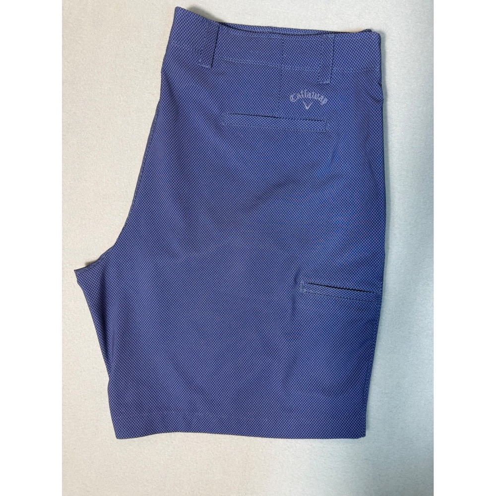 Callaway Mens Golf Shorts Blue Micro Diamond Geometric Stretch Size 44